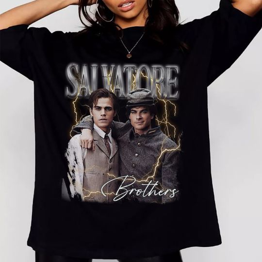 Discover Salvatore Brothers T-Shirt - Stefan and Damon Design