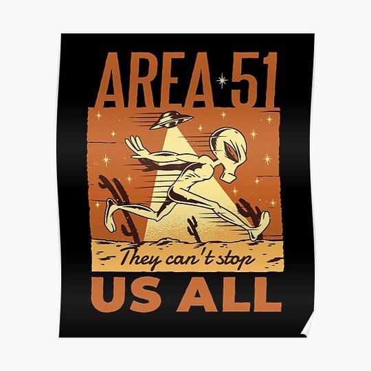 Discover AREA 51 ALIEN Premium Matte Vertical Poster