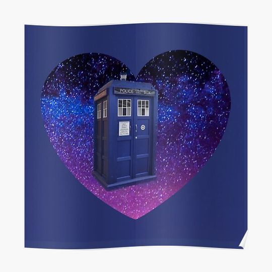 Discover Police telephone box Premium Matte Vertical Poster