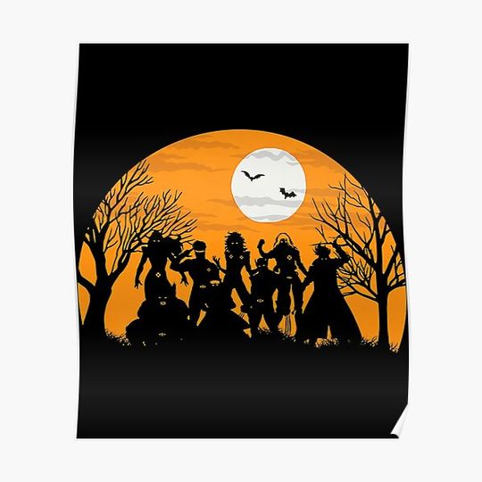 Discover X Silhouette Halloween Premium Matte Vertical Poster