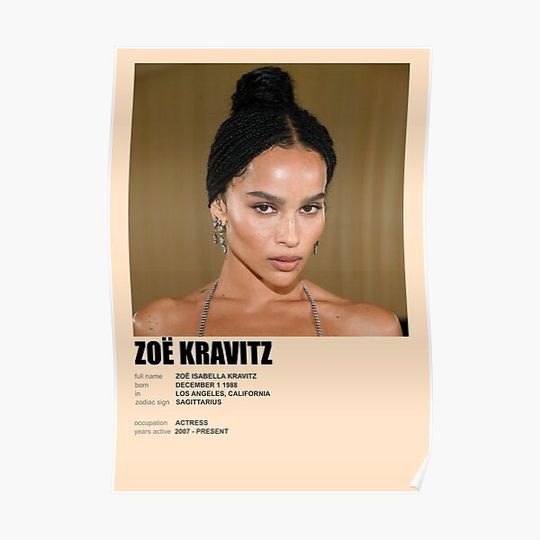 Discover Zoë Kravitz Premium Matte Vertical Poster