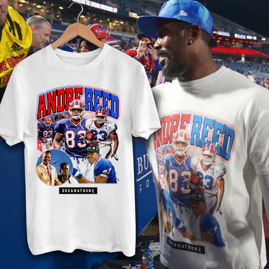 Discover Von Miler Andre Reed T-Shirt, Vintage 90s Andre Reed Shirt, Football Game Day Shirt,