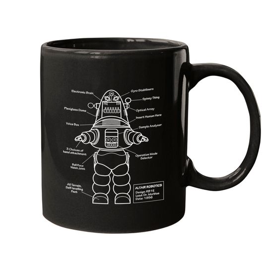 Discover Robot Anatomy - Robby The Robot - Mugs