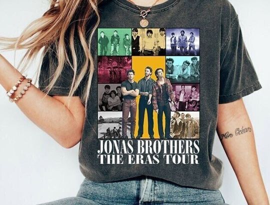 Discover Jonas Brothers Five Albums One Night The Tour 2023 Shirt, Jonas Brothers Band Fan Shirt