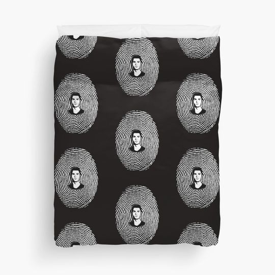 Discover Cristiano Ronaldo fingerprint Duvet Cover