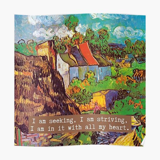Discover Vincent van Gogh - Houses in Auvers Premium Matte Vertical Poster