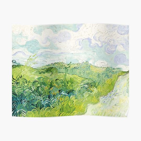 Discover Green Wheat Fields, Auvers Painting by Vincent Van Gogh Premium Matte Vertical Poster