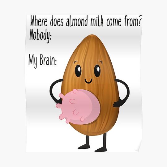 Discover Almond milk origin Premium Matte Vertical Poster