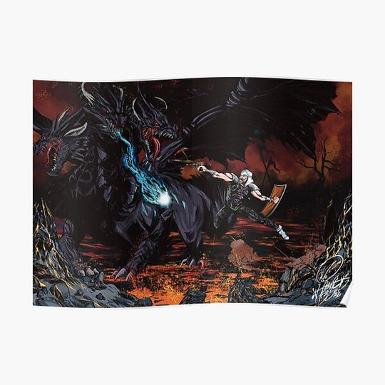 Discover RuneScape - King Black Dragon Premium Matte Vertical Poster