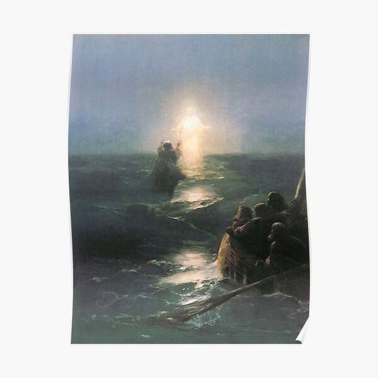 Discover Jesus Walks On Water Ivan Aivazovsky 1888 Premium Matte Vertical Poster