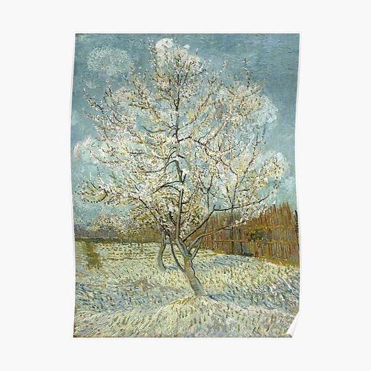 Discover Vincent Van Gogh, The Pink Peach Tree, 1888 Premium Matte Vertical Poster