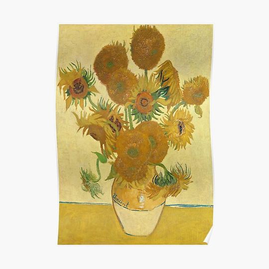 Discover Van Gogh Sunflowers (1888) Poster Premium Matte Vertical Poster