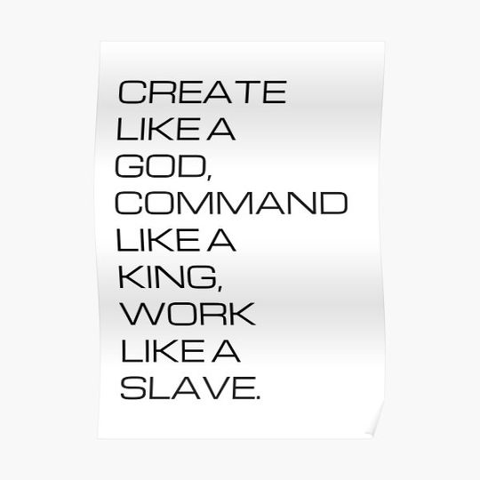 Discover Create Like a God Poster - Inspirational Quote