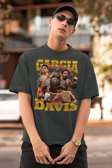 Discover Vintage Boxing Sport Graphic Tee, Vintage Wash Garcia Davis T-shirt