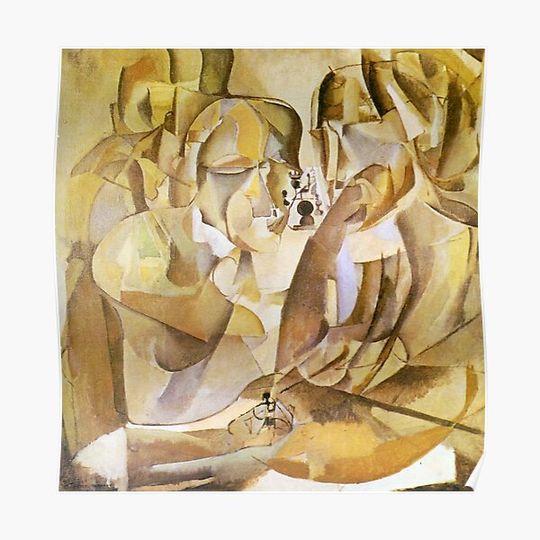 Discover Portrait of Chess Players by Marcel Duchamp - Vintage Art Premium Matte Vertical Poster
