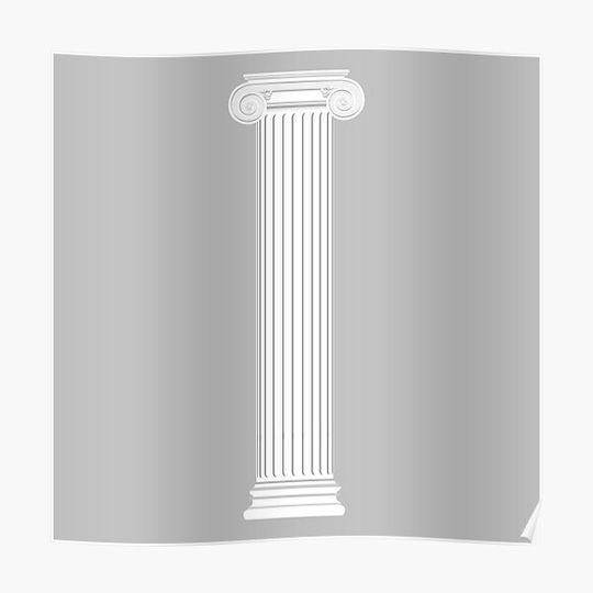 Discover Greek Column Ionic Type Premium Matte Vertical Poster