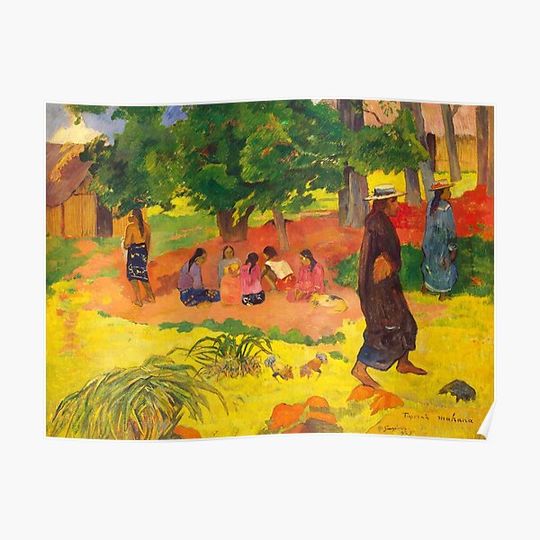 Discover Paul Gauguin "Tapera mahana - Late Afternoon" Premium Matte Vertical Poster