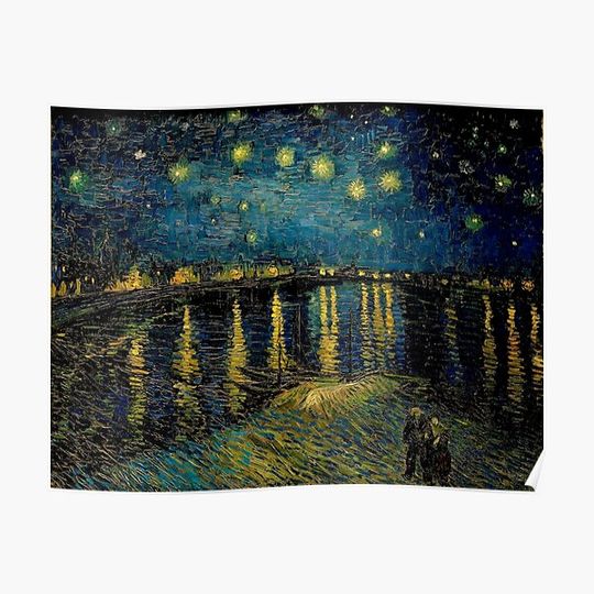Discover 'Starry Night Over The Rhone' | Vincent van Gogh Inspired Fine Art Premium Matte Vertical Poster