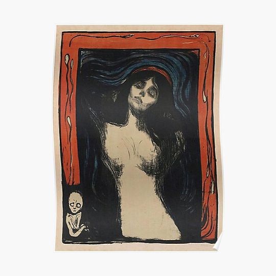 Discover Edvard Munch - Madonna , artwork by Edvard Munch Premium Matte Vertical Poster