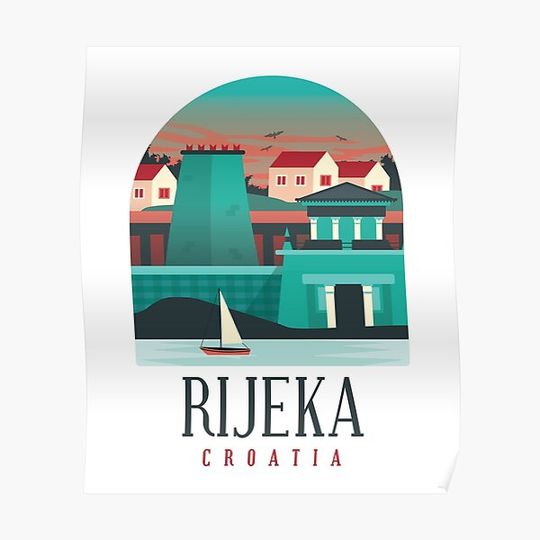 Discover Rijeka Croatia Premium Matte Vertical Poster