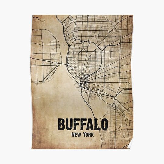 Discover Vintage Buffalo New York Map - Premium Matte Print