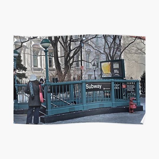 Discover Subway Station Premium Matte Vertical Poster