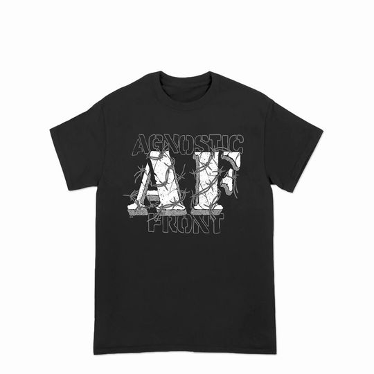 Discover Agnostic Front Tee - Agnostic Front Barbed Wire Logo T-shirt