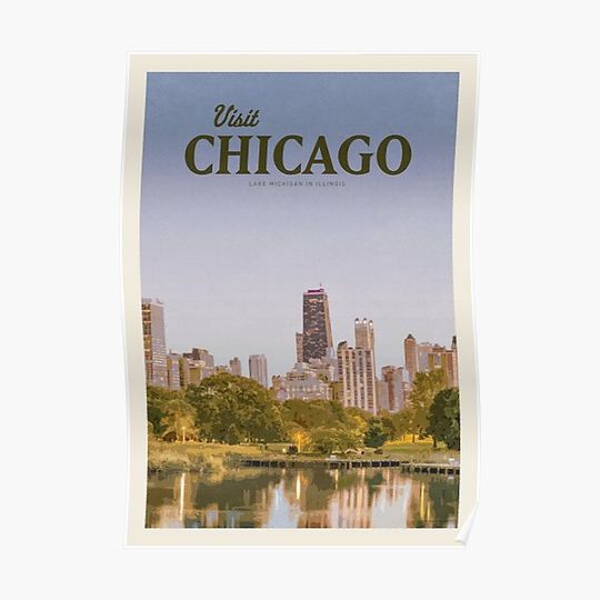Discover Visit Chicago Premium Matte Vertical Poster