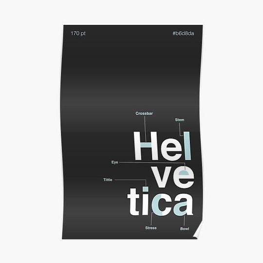 Discover Helvetica Premium Matte Vertical Poster