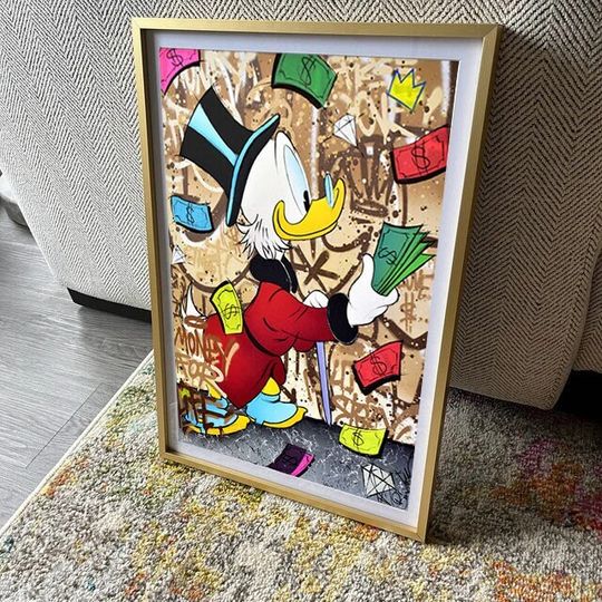 Discover Happy Mcduck With Money Poster, No Framed