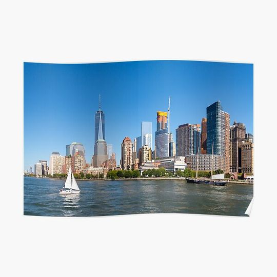 Discover One World Trade Center and the New York Skyline Premium Matte Vertical Poster