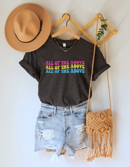 Discover Pansexual T Shirt, Subtle Pan Gift, All Of The Above, Pride Month Tshirt, Gender Neutra