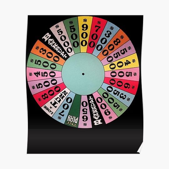 Discover Wheel of Fortune carnival wheel (game show) Poster Premium Matte Vertical Poster