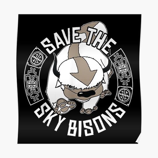 Discover Save The Sky Bisons With Bison Head Premium Matte Vertical Poster