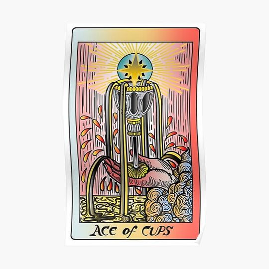 Discover tarot card Ace of Cups Premium Matte Vertical Poster