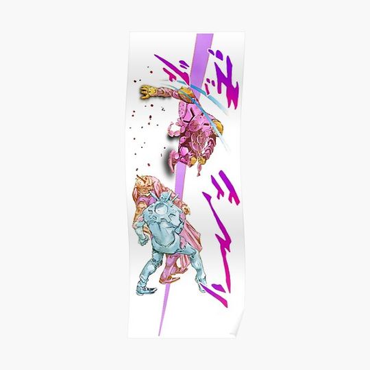 Discover JoJo SBR - Tusk Act 4 vs D4C Premium Matte Vertical Poster