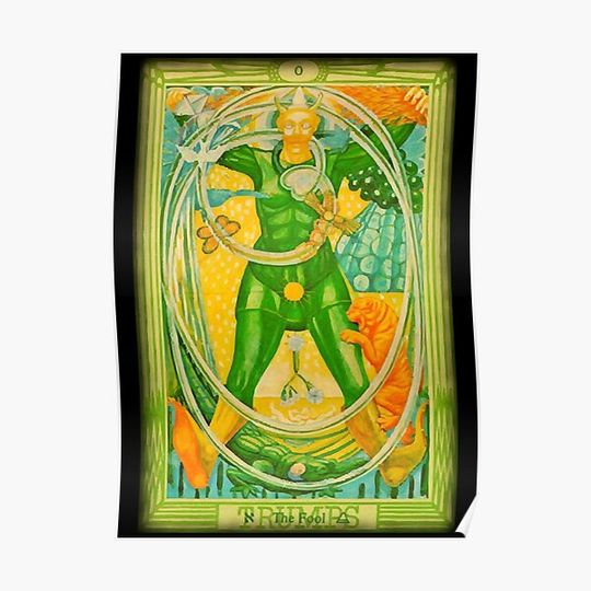 Discover Thoth Tarot - O - The Fool. Premium Matte Vertical Poster