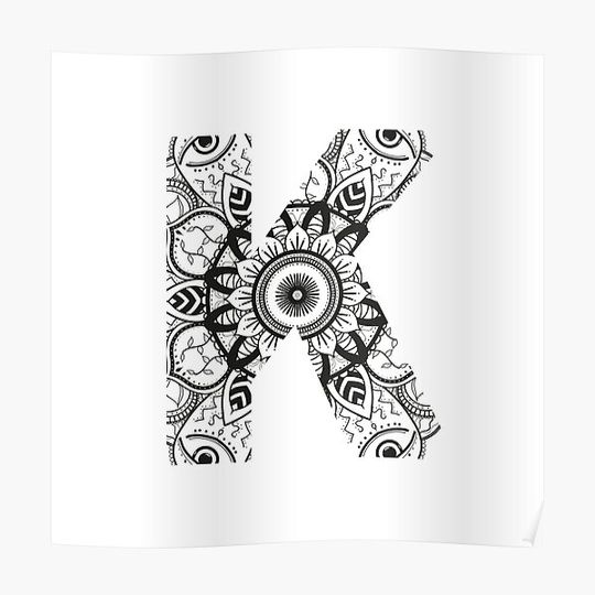 Discover K Mandala Premium Matte Vertical Poster