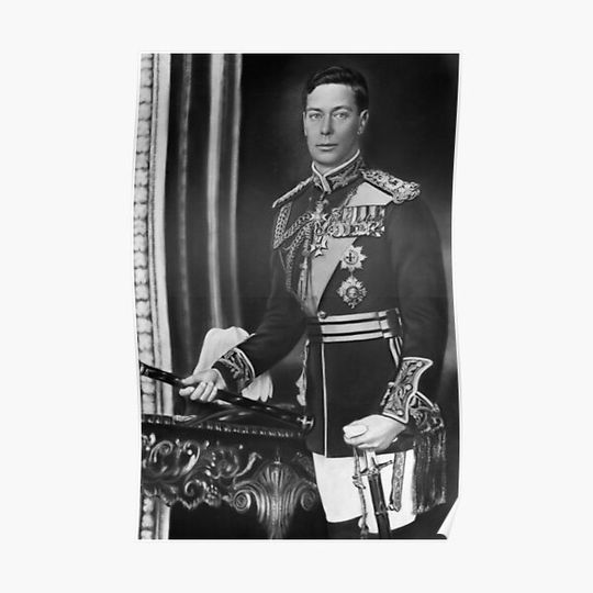 Discover King George VI of England Portrait - Circa 1940 Premium Matte Vertical Poster