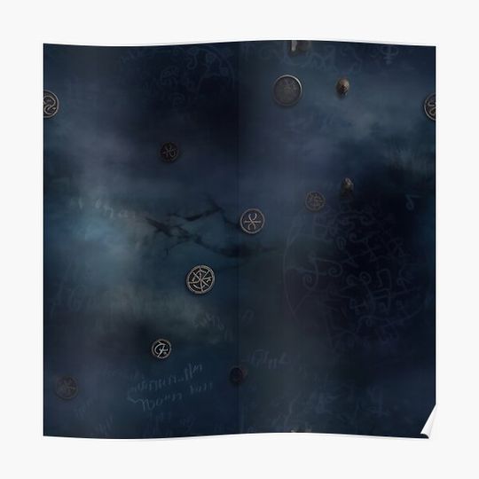 Discover Ancient Runes and Coin Premium Matte Vertical Poster