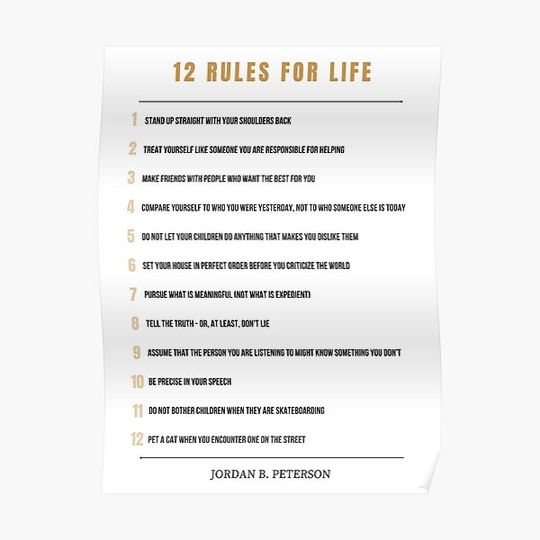 Discover 12 Rules for Life Premium Matte Vertical Poster
