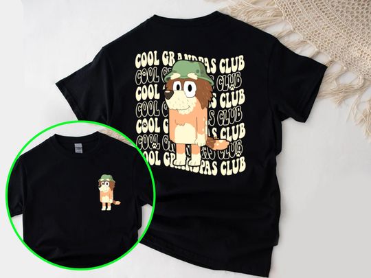 Discover BlueyDad Cool Grandpas Club Shirt, BlueyDad Grandpa T-Shirt