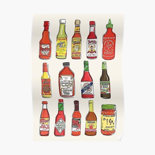 Discover Hot Sauce Premium Matte Vertical Poster