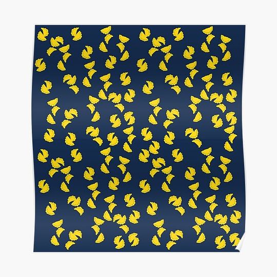 Discover Pierogi on Blue Background Premium Matte Vertical Poster