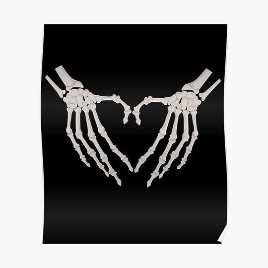 Discover X-Ray Hands Heart | Radiology Radiologist Skeleton Premium Matte Vertical Poster