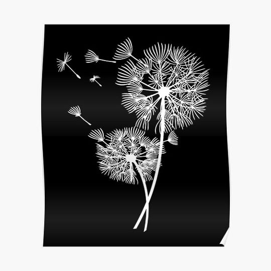 Discover Dandelion Lucky Charm Floral print flowers gift Premium Matte Vertical Poster