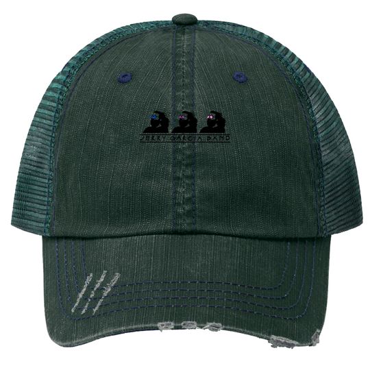 Discover Vintage Print Trucker Hats 1991 Jerry Garcia Band Triple Logo white Heavy Cotton