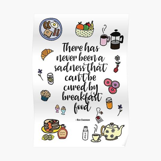 Discover Breakfast Food Premium Matte Vertical Poster