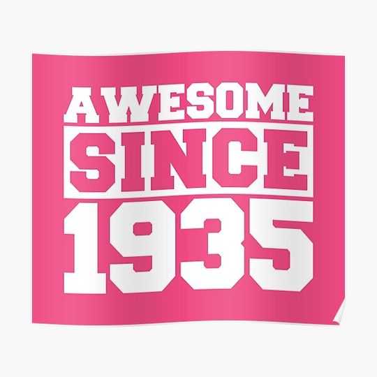Discover Awesome Since 1935 for Women Premium Matte Vertical Poster