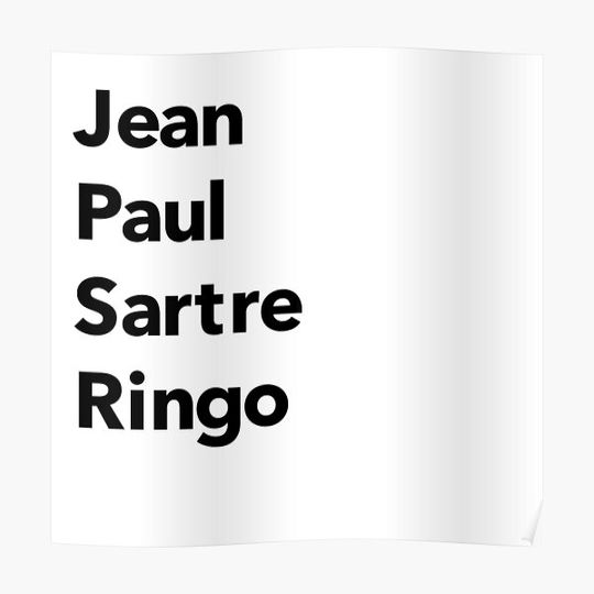 Discover ORIGINAL - Jean Paul Sartre Ringo Premium Matte Vertical Poster